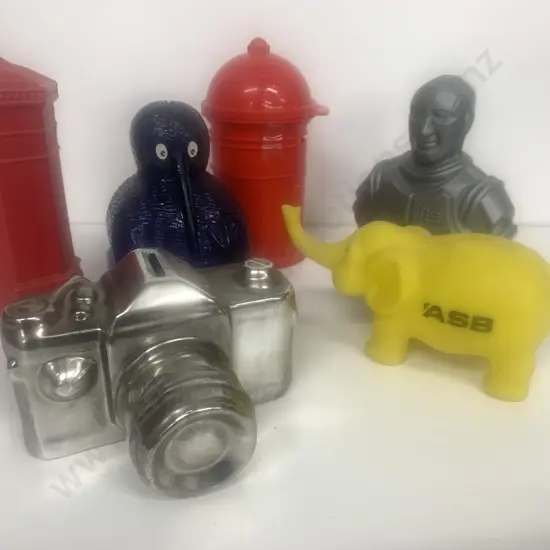 Assortment Of Vintage Money Boxes