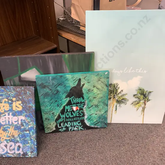 Picture On Canvas 'days like this' & 3x Canvas Pictures