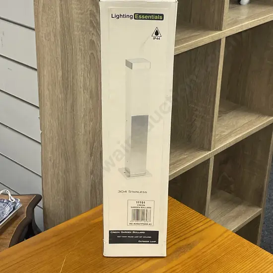 Boxed as new Lighting Essentials 304 Stainless Garden Bollard.
