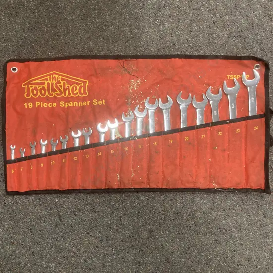 The Toolshed 19 Piece Spanner Set In Case