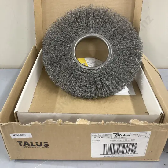 Box of 2 Dixbro S250 x 13mm x 83mm 28G Wire Wheel Brush (Medium) 3600rpm