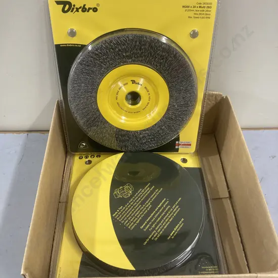 Box of 2 Dixbro W200 x 28 x Multi 28G Wire Wheel Brush (Medium) 4600rpm