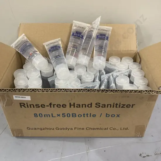 Box of 50 x 80mls Gotdya Rinse-Free Hand Sanitizer