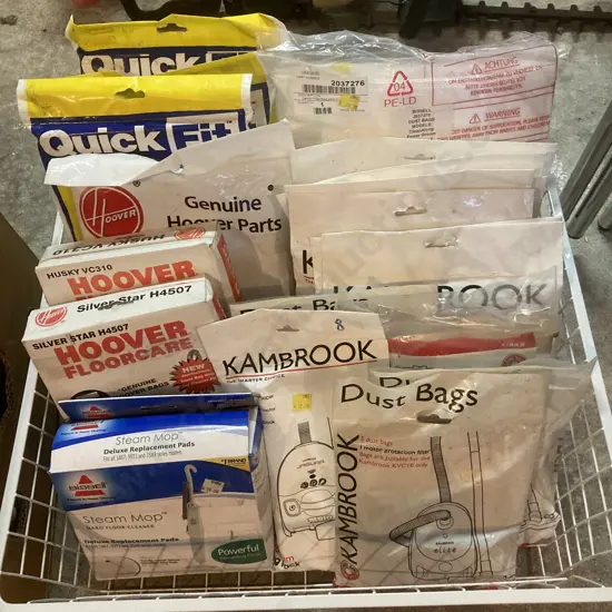 Box Lot Assorted Bissell, Kambrook, Hoover Vacuum Bags & Filters