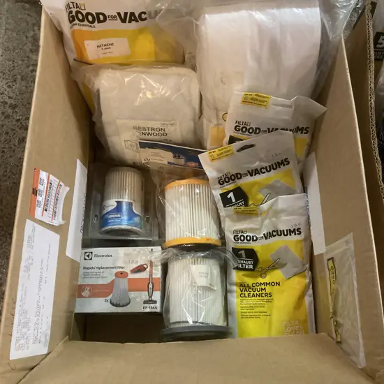 Box Lot Assorted Vacuum Bags & Filters
