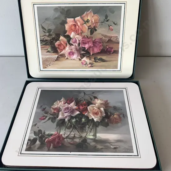 Jason Place Mats. 2 Boxes of 6. Old Fashion Roses