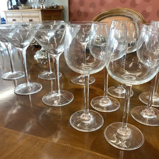 Set of 6 Wine Glasses & 5 Brandy / Champagne Glasses