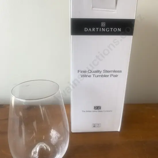Dartington Fine Quality Stemless Wine Tumblers x 3