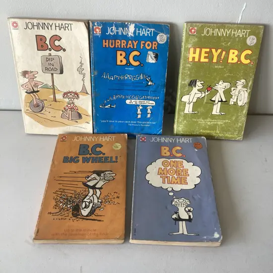 Lot of Five Johnny Hart B.C. Paperbacks