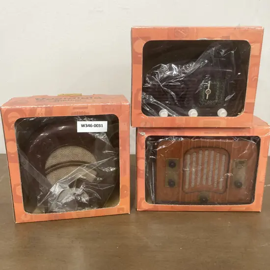 Nostalgic Radio Miniatures - Ecko AD36, Tesla Talisman U308, Lincoln 60, Battery Operated, All New In Box