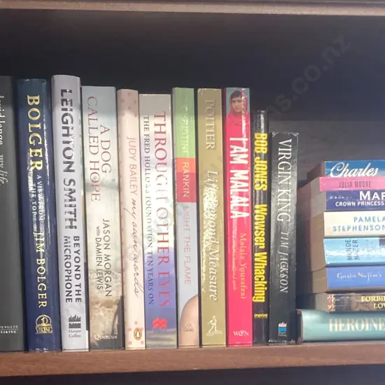 Lot of 24 Books, Bob Jones, A Royal Duty, Poitier Etc