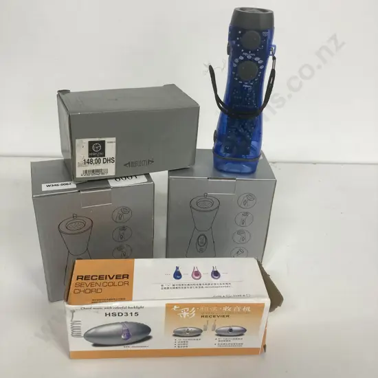 Torch Radio, Radio Clock Torches, 7 Color Receiver, Reflects Receiver