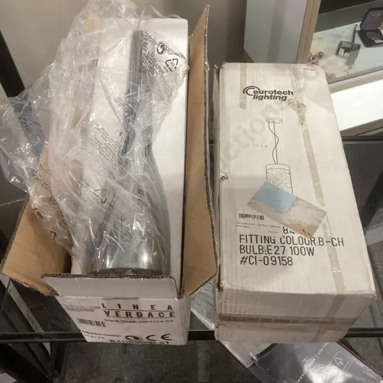 Eurotech Lighting Zaria Pendant & New Linea Verdace VASE Mirror Chrome Ceiling Single Pendant