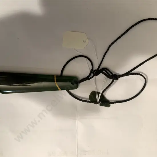 Pounamu Necklace With Gold Colour Detail, L10cm