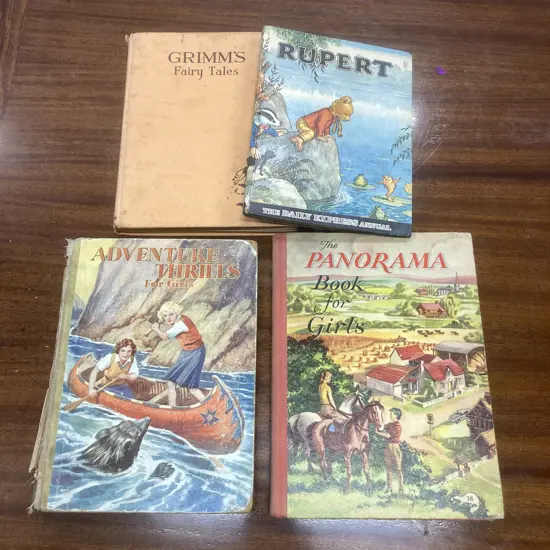 Vintage Books, Adventure Thrills For Girls, Juvenile Productions Ltd, Fleet St, London & The Panorama Book For Girls