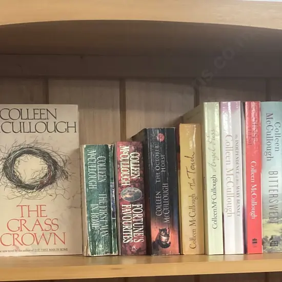 Lot of Colleen McCullough Books Including The Grass Crown Signed By The Author