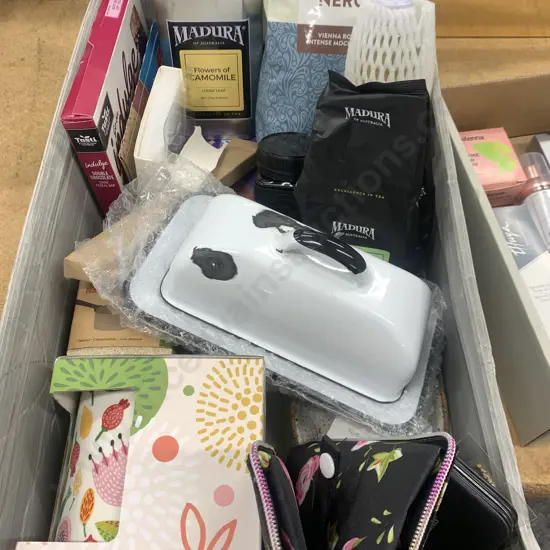 Assorted Grocery & Gift Ware Including Nero Coffee Beans, Madura Tea , Manuka Honey, Mug Etc