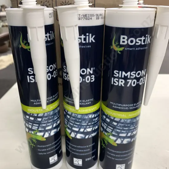 Box of 12 x 290ml Bostik Simson ISR70-30 Multi Purpose Elastic Adhesive Sealant, White