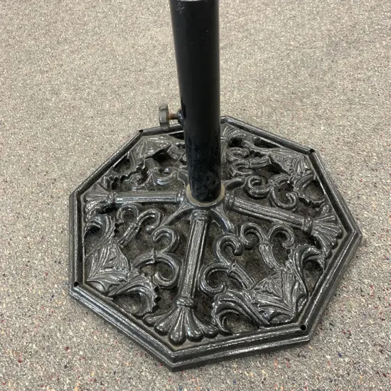 Black Ornate Umbrella Stand, Octagon Shape, 46 x 46cm