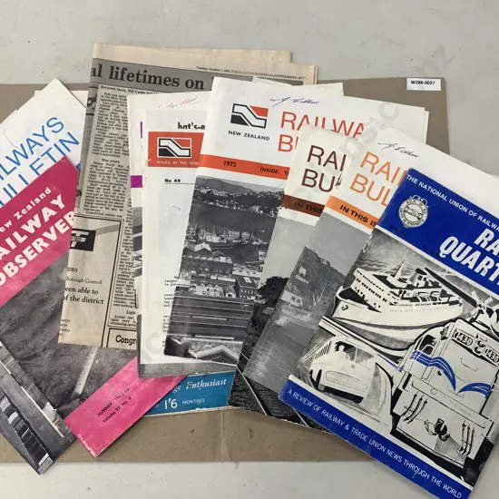 Lot of Vintage New Zealand Railways Bulletins, Railway Observer Etc