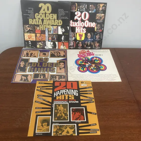 NZ LPs x 5 - 20 Golden Rata Award Hits - Rare New Zealand Compilation From 1973, 20 Studio One Hits Vol 2