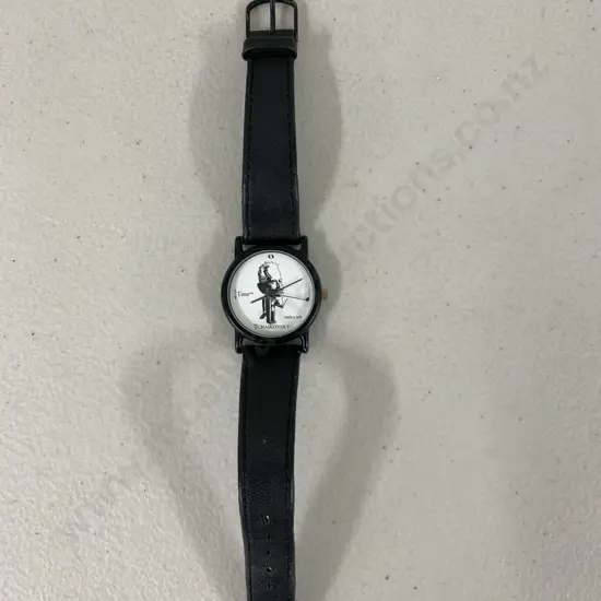 Tchaikovsky Largely Literary Collector Series Black Strap Watch