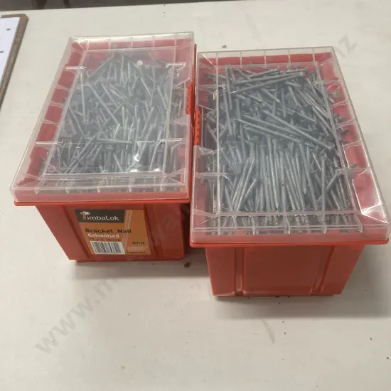 2 x 5Kg Containers Bracket Nail Galvanised 75 x 3.15mm