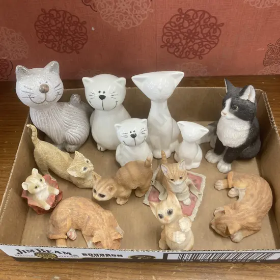 Lot of 13 Assorted Cat Ornaments