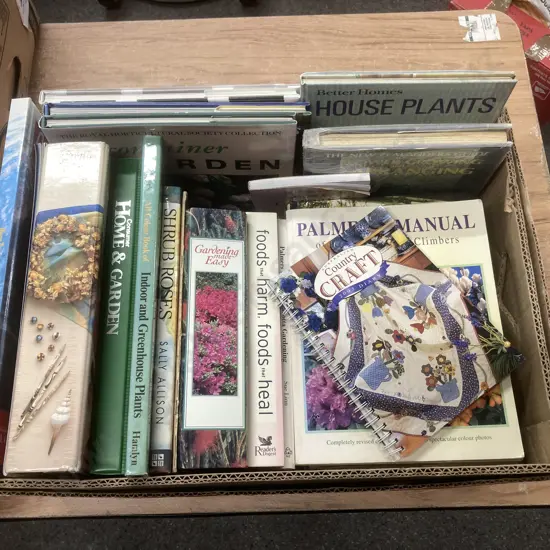 Box of Books, Gardening, Home & Garden Magazines Etc