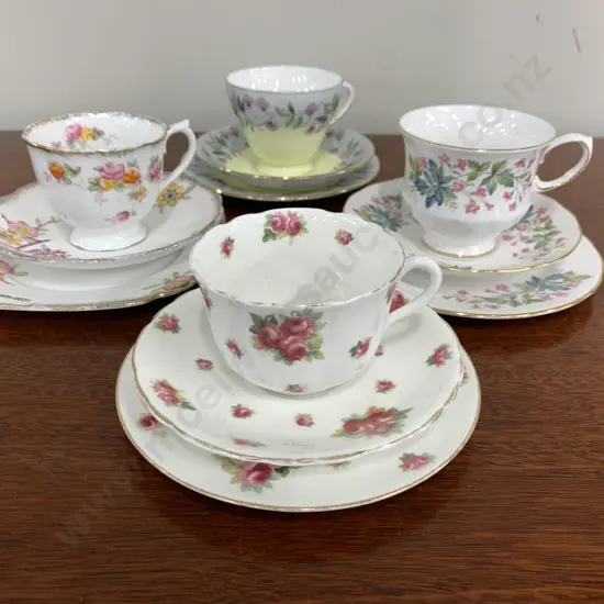 Selection of Trios Royal Albert, Queen Anne, Royal Doulton Etc