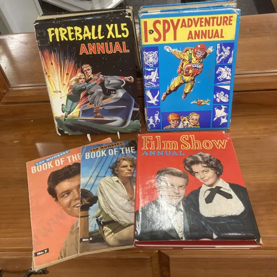 Pair of 1960's Hardcover Kids Annuals - I-Spy Adventure Annual 1966, Fireball XL5 Annual 1966 (Published 1965)