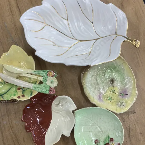 Selection of Carltonware items demi leaf dishes, china, cutlery, condiment set etc