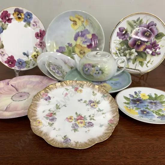Assortment Of China Items Including Plates, Teapot, Demi Dishes Etc