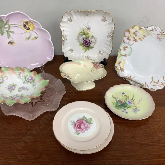 Selection of China Plates, Ansley, Royal Winton, Grimwades Etc