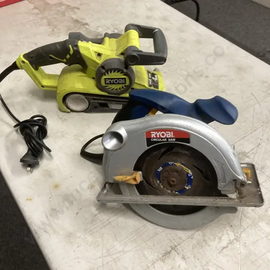 Ryobi 185mm Circular Saw & 800W Belt Sander