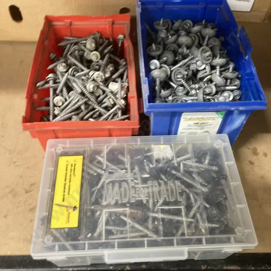 Lot of 3 Boxes Assorted Hex Head Screws