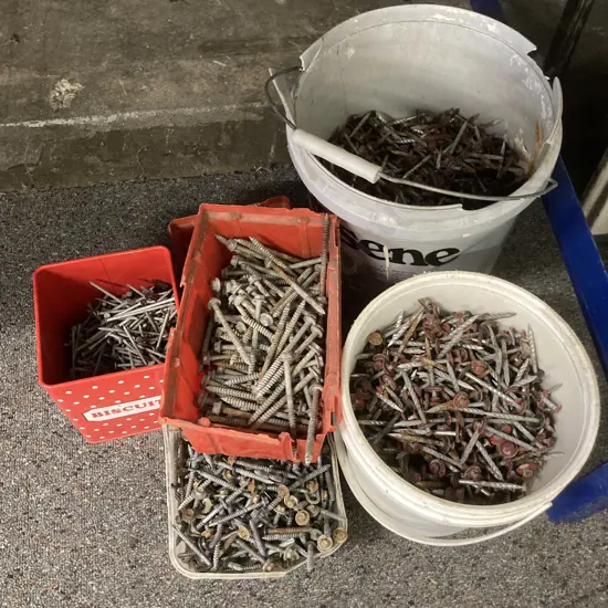Lot of 6 Containers of Assorted Nails