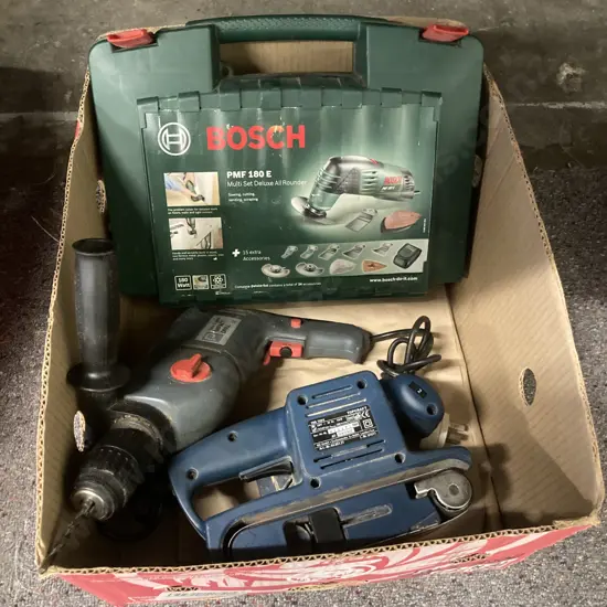 Box of Assorted Power Tools