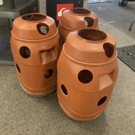 Lot of Three Strawberry / Herb Planters, 53 x 30cm