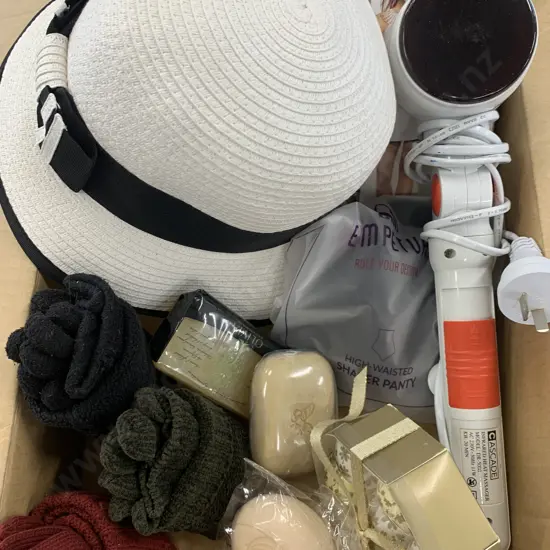 Selection of Soaps, Bath Fizzers, Hat, Gloves, Cascade Infrared Heat Massage Etc