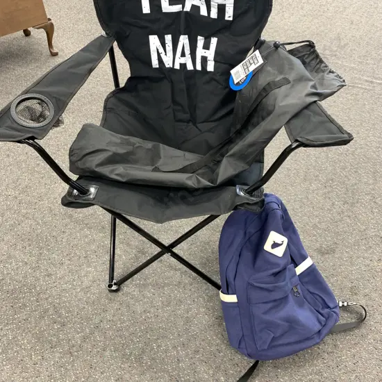 Yeah Nah Folding Camp Chair & 1975 Kinouchi Ltd Edition Backpack