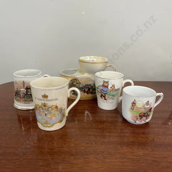 Assortment of Collectable items including Commerative ware, Shaving Mug and Children's themed