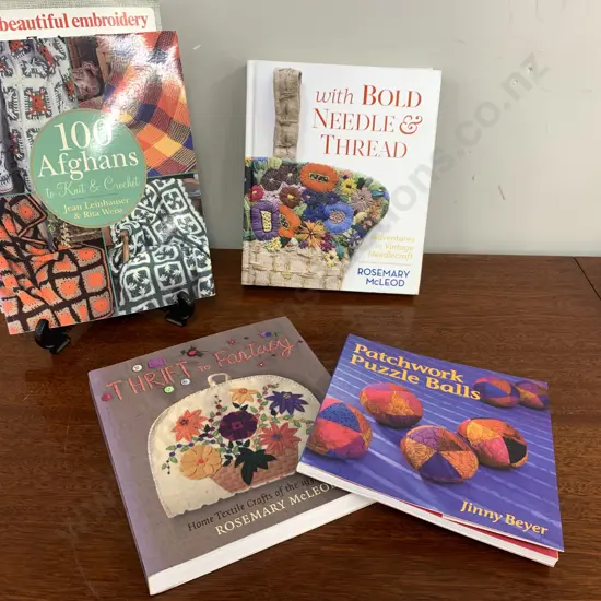 Selection Of Haberdashery Books Including Afghans, Patchwork Balls Etc
