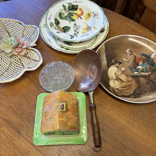 Selection of China Items Including Royal Winton, Plates, Frog Etc