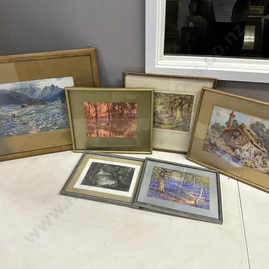 Vintage Framed Artworks x6