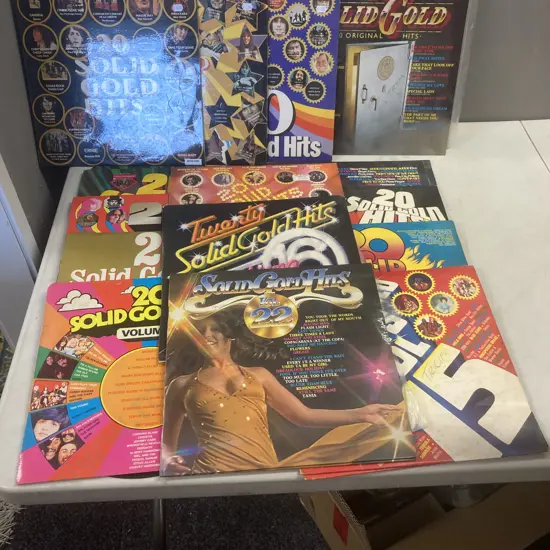 Lot of 23 Solid Gold Hits LPs, 1 to 6, 2 x 9, 2 x 11, 13, 14, 2 x 15, 2 x 16, 18, 2 x 22, 26, 27, 32, 34