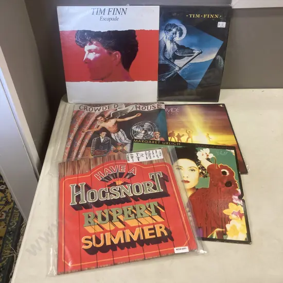 Lot of Six NZ LPs, Tim Finn, Hogsnort Rupert, Crowded House, The Narcs, Margaret Urlich