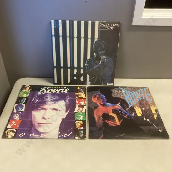 David Bowie - Stage, (2LP Vinyl) 1978 Aus/NZ Pressing CPL2 2913A, With Best of Bowie & Lets Dance LPs