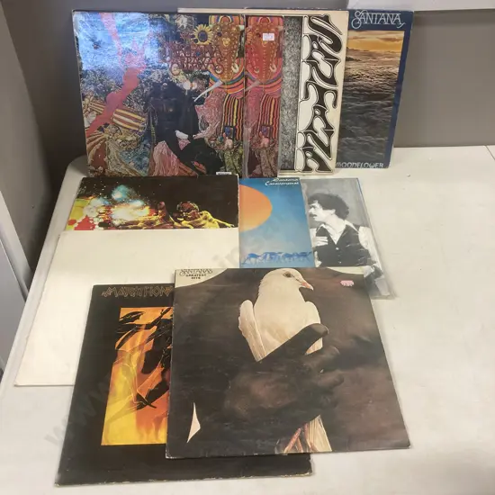 Lot of Ten Santana LPs, Abraxas x 2, Santana x 2, Caravanserai, Marathon, Inner Secrets, Moonflower, Welcome, Great Hits