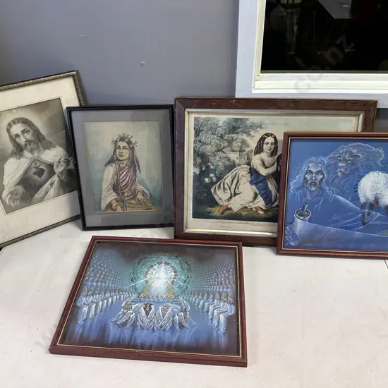 Vintage Artwork x5 Religious Themed Etc